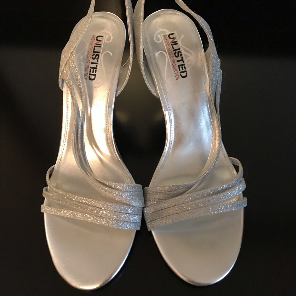 Strappy Silver Heels